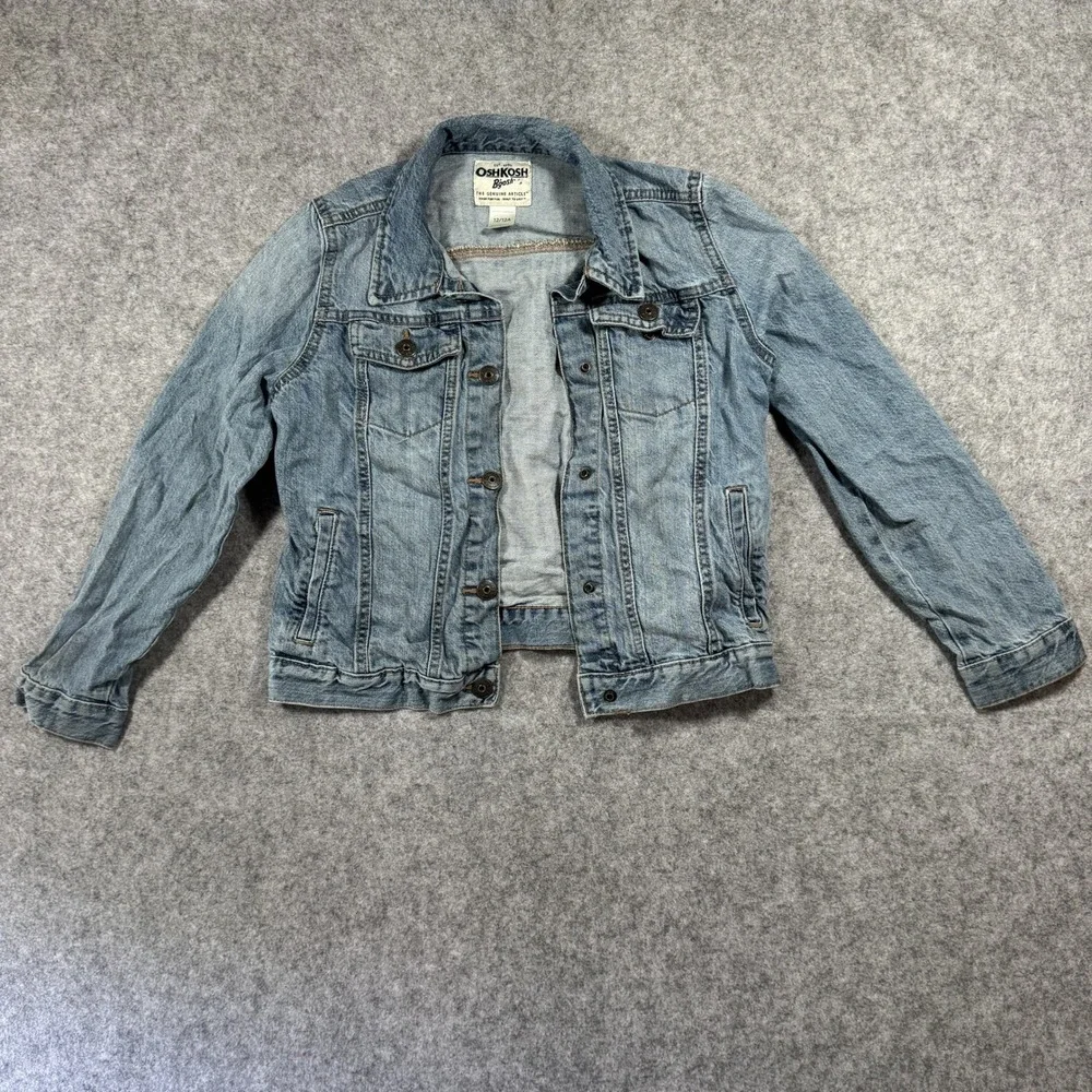 OshKosh B'gosh Classic Denim Jacket 12/12A Blue Light Wash Cotton